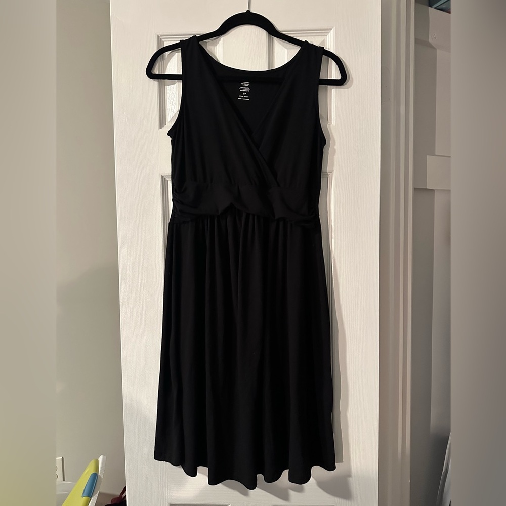 Maternity Black Sleeveless Dress